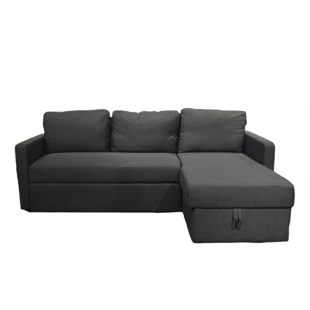 851111403A Corner sofa with pull out bed 1 gray