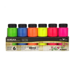Acrilex Verf in Potjes Neon 6 x 10ml