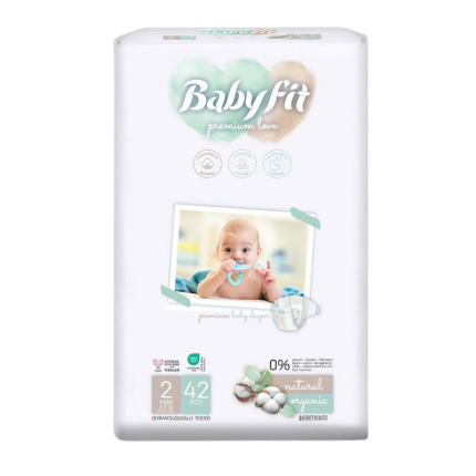 Babyfit Premium Love Wegwerpluiers Mini#2 3-6 kg 42 Stuks