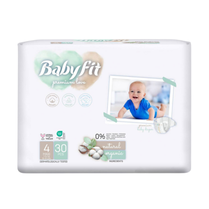Babyfit Premium Love Wegwerpluiers Maxi#4 7-14 kg 30 Stuks