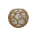 Glazen Bloemenvaas met Kralen 8x13 cm