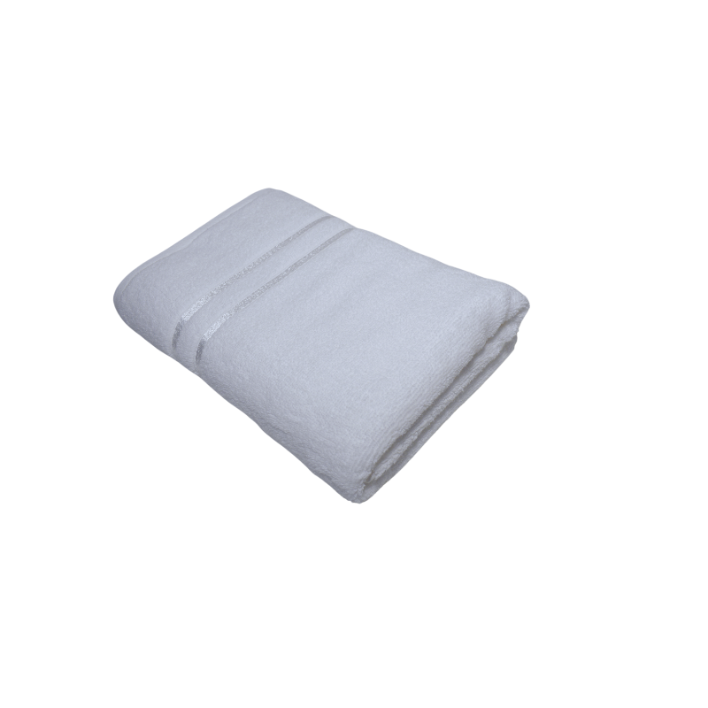 7453116040690 HPC Polo Baddoek 70x138 cm White - Afbeelding 1