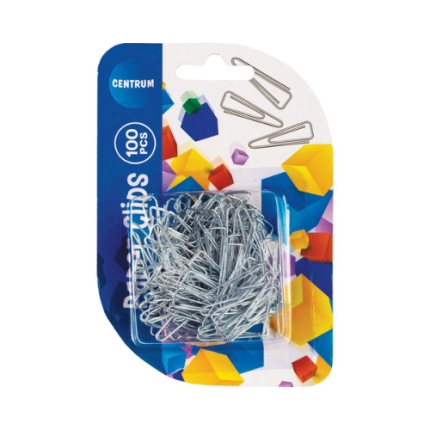 Centrum Paperclips 28mm 100 Stuks Nikkel