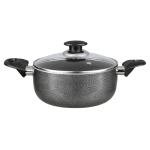 Brentwood Anti-aanbak Braadpan 10 Quart met glazen deksel en granietafwerking