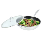 Brentwood Hybrid Wokpan met Glazen Deksel 12" - Afbeelding 2