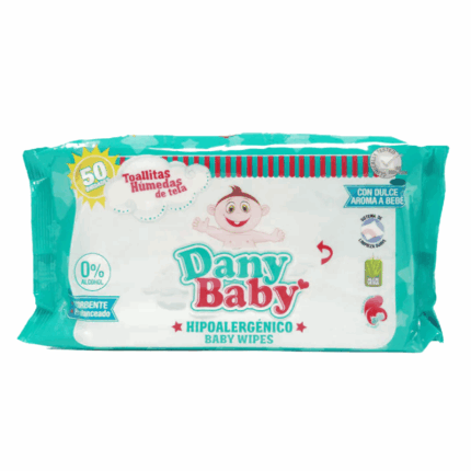 Dany Baby Wipes 50 stuks – compacte babydoekjes voor gevoelige huid