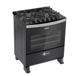 Global Azzure Gasfornuis met 5 Branders Zwart