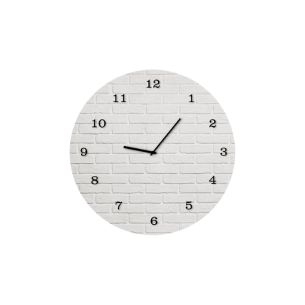 Wandklok van Glas met Print 30cm