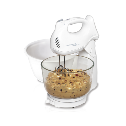 Hamilton Beach Staande Mixer met 2 Kommen Wit