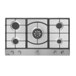 Fagor Gaskookplaat met 5 Branders Zilver