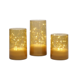 LED Kaars 3-delig met afstandsbediening