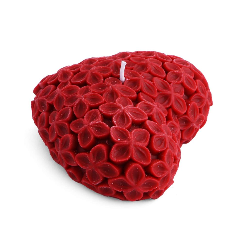 L0903256.png Hartvormige Bloemenkaars 10x9x4.5 cm - Afbeelding 1