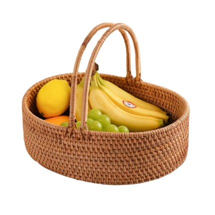 Rieten Picknickmand 32x28x10 cm