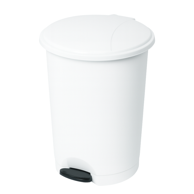 M828 Ucsan Vuilniston met Voetbediening 50 Liter – Grijze kunststof afvalbak met pedaal voor handsfree gebruik