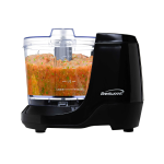 rentwood Elektrische Mini Food Chopper 1.5 Cup – Zwart met roestvrijstalen messen en veiligheidsdeksel