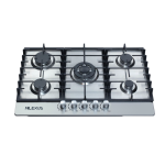 Milexus Gaskookplaat met 5 Branders Grijs