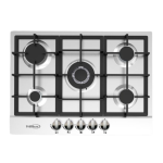 Premium Levella Gaskookplaat met 5 Branders Zilver