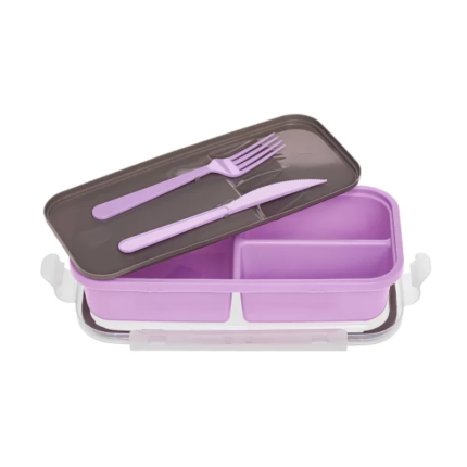 Plasvale Plastic Lunchbox met 3 Compartimenten 1.2 Liter