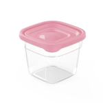 Plasvale Plastic Vierkante Bakje met Deksel 0.53 liter