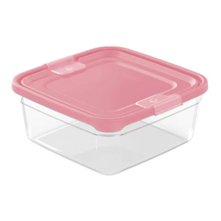 Plasvale Plastic Vierkant Bakje met Deksel 4.5 liter