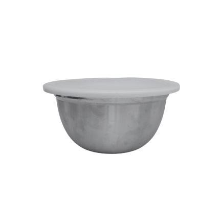 Home Basics Stainless Steel Kom met Deksel 18cm