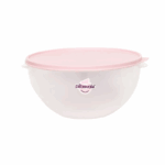 Plasvale ronde opbergcontainer van 3,2 liter met deksel, geschikt voor voedselopslag en huishoudelijk gebruik