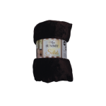 Summit Flanel Deken 240x280 cm Dark Coffee Brown