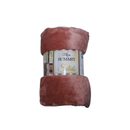 Summit Flanel Deken 220x260 cm Burnt Rose