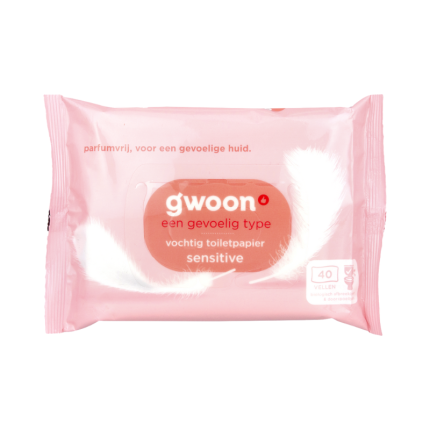 Gwoon Vochtig Toiletpapier Sensitive 40 Stuks