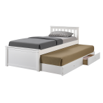 Eenpersoonsbed met Uittrekbed en Opberglades