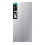 Hisense Side-by-Side koelkast 16 Cu.Ft. – dubbeldeurs koelkast met ruime opbergcapaciteit en modern inox design.