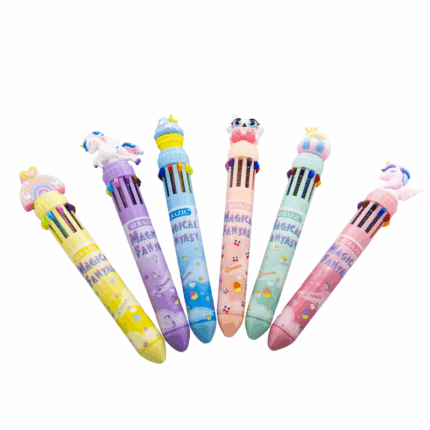Bazic 10-in-1 kleurenpen – pen met 10 kleuren en klikmechanisme
