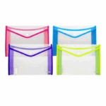 Bazic documentenmap A4 formaat – waterdicht, uitschuifbaar met drukknoopsluiting