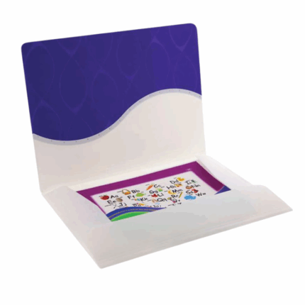 Stevige A4 documentenmap van waterdicht PP-materiaal met uitschuifbaar vak. Ideaal voor rapporten, documenten, huiswerk en meer. Licht en duurzaam.