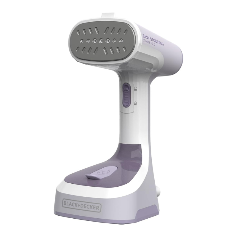 BDGS03110PDLA Black & Decker Handstomer – compacte kledingstomer met opvouwbaar ontwerp en stoffenkam