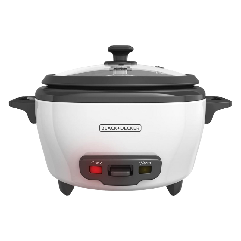 BDRC506X Black & Decker Rijstkoker 3 Kopjes BDRC506X – Compacte elektrische rijstkoker met warmhoudfunctie en anti-aanbak binnenpan