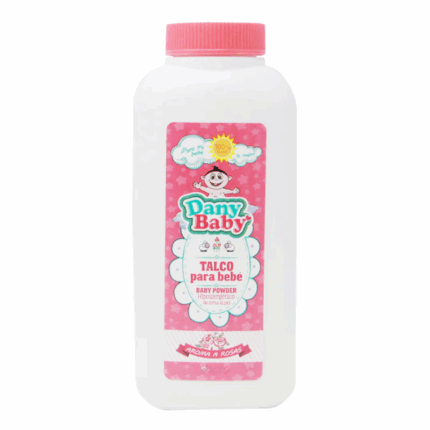 Dany Baby Powder Rosas 200gr met zachte rozengeur”.