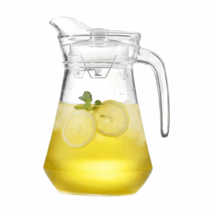 Glazen karaf voor stroop, sap, limonade