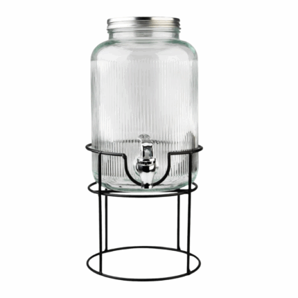 Glazen drankdispenser met kraan voor limonade of sap