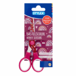 Stylex kinderschaar 13 cm met kleurrijke prints op het handvat – geschikt voor school en knutselen