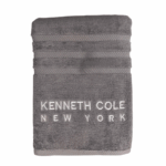 Kenneth Cole badlaken 76x152 cm in mid grey kleur, zacht en absorberend