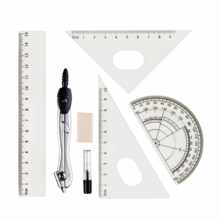 Centrum Geometrieset (80976) – set in transparant doosje met passer en accessoires