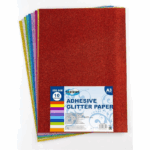 Zelfklevend glitterpapier A3 in 10 kleuren – voor knutselen en decoratie