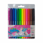 Yalong Viltstiften 12 Stuks in transparante verpakking – uitwasbare stiften