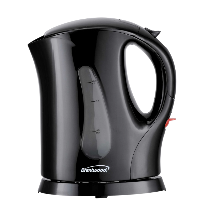 KT1610BK Brentwood Draadloze Elektrische Waterkoker 1.0 Liter – zwart met BPA-vrije materialen