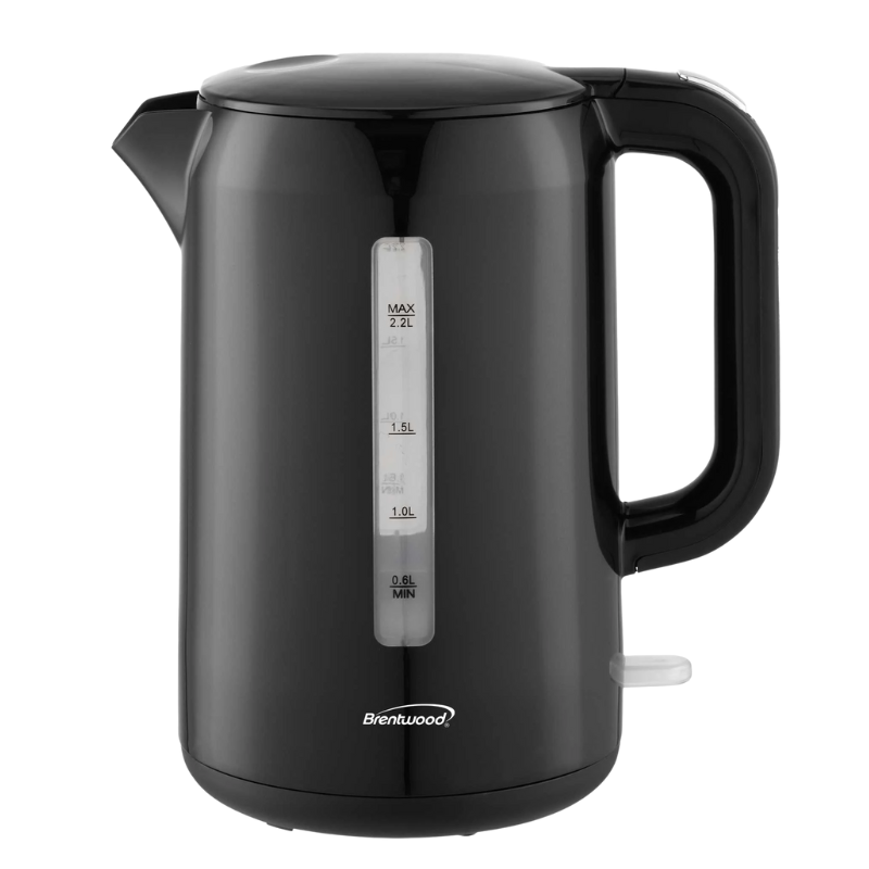 KT1622BK Brentwood KT-1622BK elektrische waterkoker 2.2 liter – zwart, BPA-vrij met RVS verwarmingselement