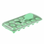 Qlux inklapbare siliconen ijsblokjesvorm met deksel – ruimtebesparende ijsvorm