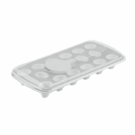 Qlux inklapbare siliconen ijsblokjesvorm met deksel – ruimtebesparende ijsvorm