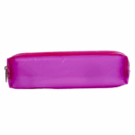 Roze transparant plastic etui met ritssluiting – waterbestendig en stijlvol