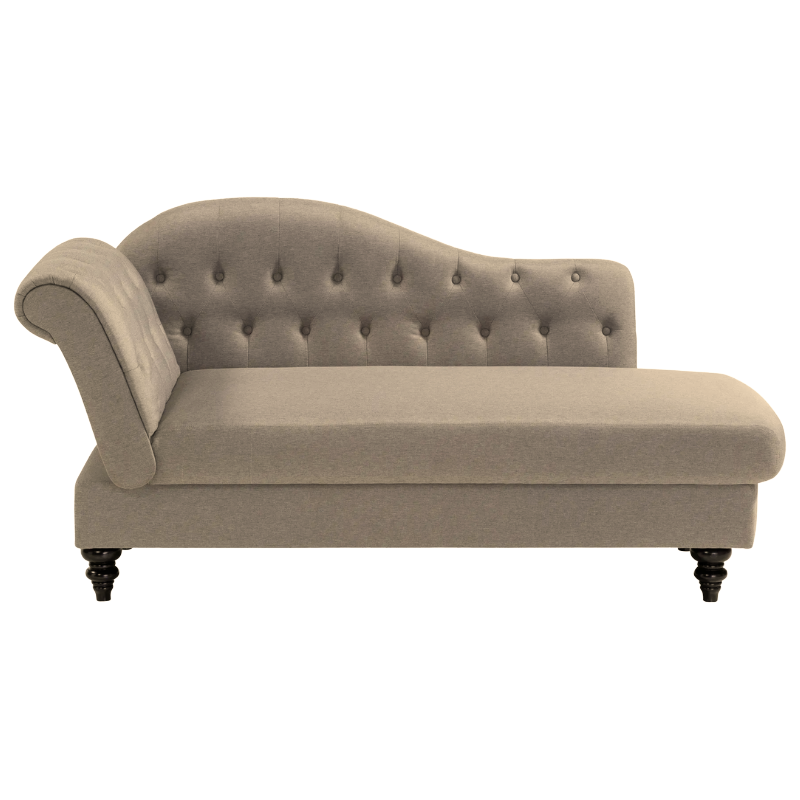 L0805008C Relaxbank met Knopenparoon Licht Bruin - Afbeelding 1